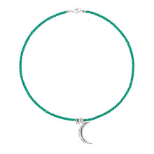 Green Onyx Moon Necklace