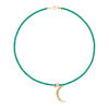 Green Onyx Moon Necklace