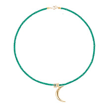 Green Onyx Moon Necklace