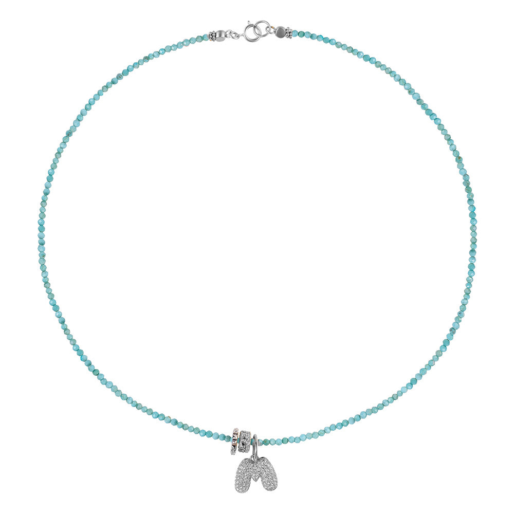 Diamond M Turquoise Necklace