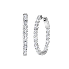 Oval Diamond Hoops