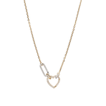 Diamond Heart Link Necklace