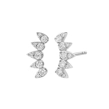 Diamond Illusion Tear Drop Climber Earrings