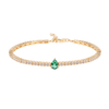 Emerald Center Diamond Tennis Bracelet