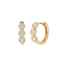 Diamond Illusion Huggie Earrings 13mm