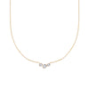 3 Diamond Bezel Necklace