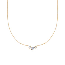 3 Diamond Bezel Necklace