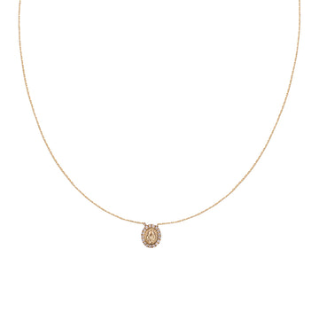 Tiny Milagrosa Diamond Bezel Necklace