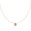 Tiny Milagrosa Gemstone Bezel Necklace