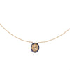 Tiny Milagrosa Gemstone Bezel Necklace