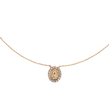 Tiny Milagrosa Diamond Bezel Necklace