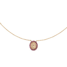 Tiny Milagrosa Gemstone Bezel Necklace