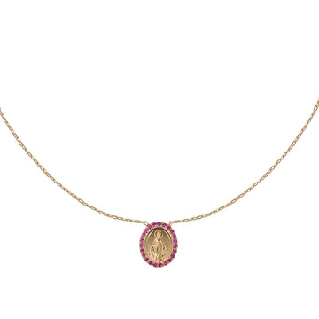 Small Milagrosa Gemstone Bezel Necklace