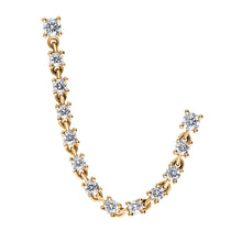 Diamond Chain Drop Earring