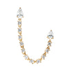 Double Tear Drop Diamond Chain Earring