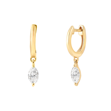 Marquise Drop Huggie