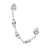 Double Tear Drop Chain Earring