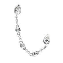 Double Tear Drop Chain Earring