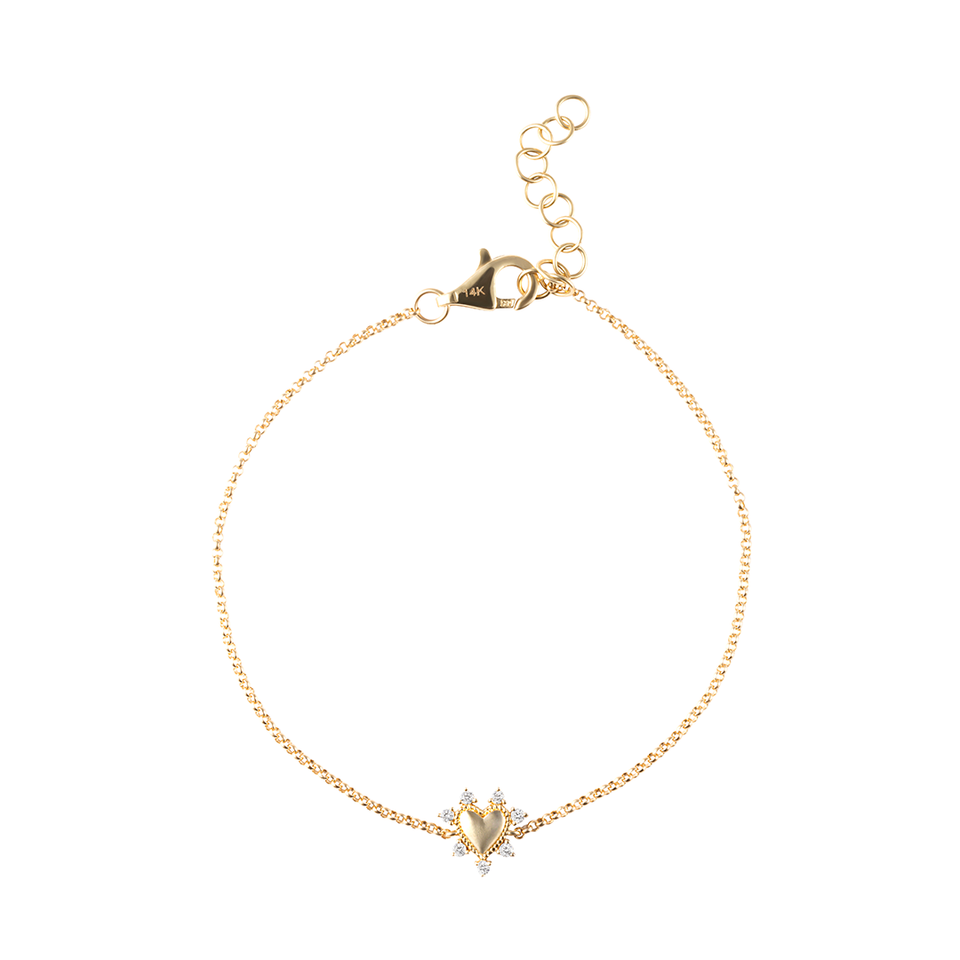 Heart Diamond Chain Bracelet