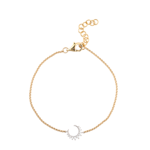 Diamond Moon Chain Bracelet