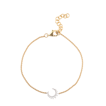 Diamond Moon Chain Bracelet