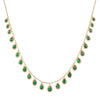 Emerald With Diamond Bezel Necklace