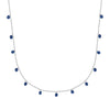 Blue Sapphire & Gold Chain Necklace