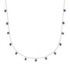 Blue Sapphire & Gold Chain Necklace