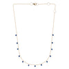 Blue Sapphire & Gold Chain Necklace