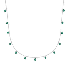 Emerald & Gold Chain Necklace