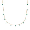 Emerald & Gold Chain Necklace