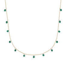 Emerald & Gold Chain Necklace