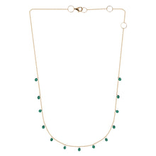 Emerald & Gold Chain Necklace