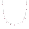 Pink Sapphire & Gold Chain Necklace