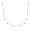 Pink Sapphire & Gold Chain Necklace