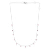 Pink Sapphire & Gold Chain Necklace