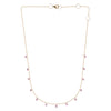 Pink Sapphire & Gold Chain Necklace