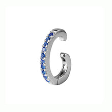 Blue Sapphire Single Row Ear Cuff