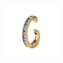 Blue Sapphire Single Row Ear Cuff