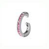 Pink Sapphire Single Row Ear Cuff