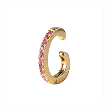 Pink Sapphire Single Row Ear Cuff