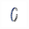 Blue Sapphire Single Row Ear Cuff 18k