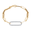 Paper Clip & Diamond Bracelet