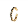 Black Diamond Single Row Ear Cuff 18K