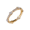 Diamond Teardrop & Round Eternity Band