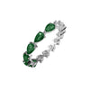 Half Diamond Half Emerald Eternity Band