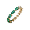 Half Diamond Half Emerald Eternity Band