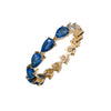 Half Blue Sapphire Half Diamond Eternity Band