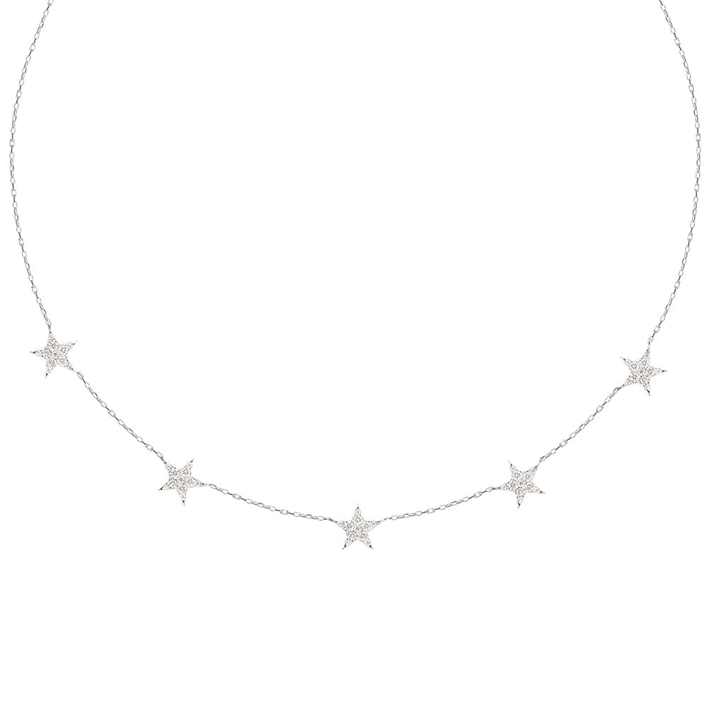 5 Diamond Star Necklace