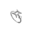 Diamond Gemini Zodiac Sign Ring